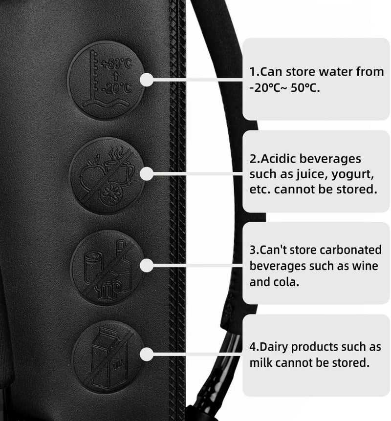 TOPTACPRO Mini Hydration Bladder 1L-2.5L Leak Proof Hydration Reservoir BPA Free Military Water Bladder Bag Hydration Pack Replacement for Outdoor Camping Hiking - Image 5